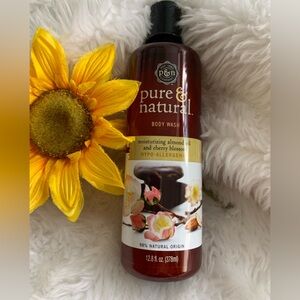 PURE & NATURAL Company almond oil & cherry blossom body wash 12.8 oz NIB